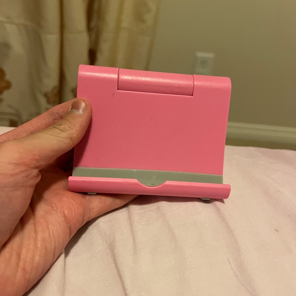 Pink and Gray Adjustable Phone Stand